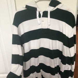 Polo green and white sweatshirt